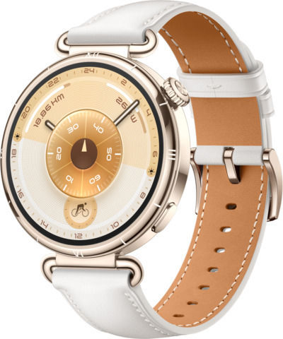 Huawei Watch GT 6 Stainless Steel 41mm Αδιάβροχο με Παλμογράφο (White Leather) - Image 2