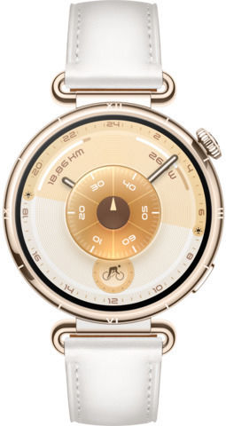 Huawei Watch GT 6 Stainless Steel 41mm Αδιάβροχο με Παλμογράφο (White Leather) - Image 3