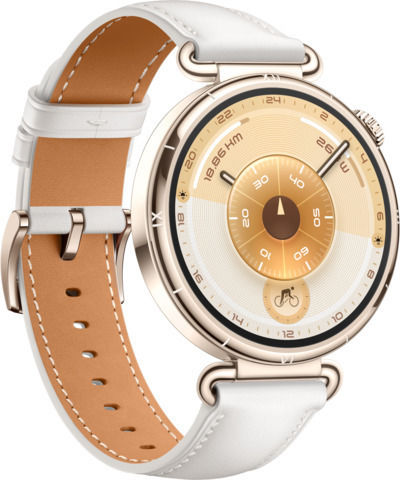Huawei Watch GT 6 Stainless Steel 41mm Αδιάβροχο με Παλμογράφο (White Leather) - Image 4