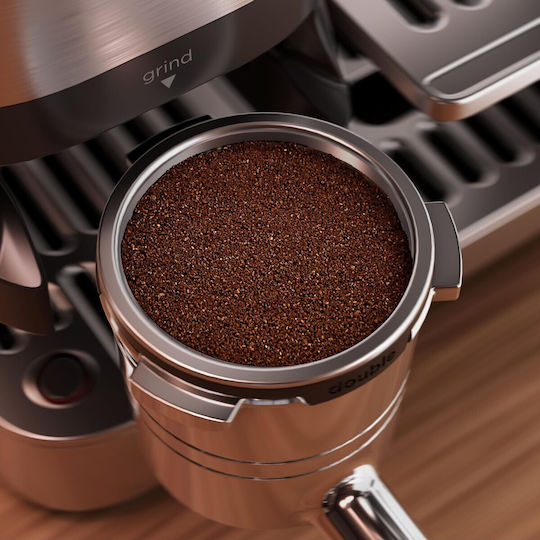 Ninja Luxe Cafe Pro Series Αυτόματη Μηχανή Espresso 1650W Πίεσης 15bar για Cappuccino με Μύλο Άλεσης Καφέ - Image 5