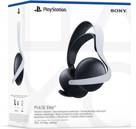 Sony Pulse Elite + Case Ασύρματο Over Ear Gaming Headset με σύνδεση Bluetooth Λευκό - Image 3