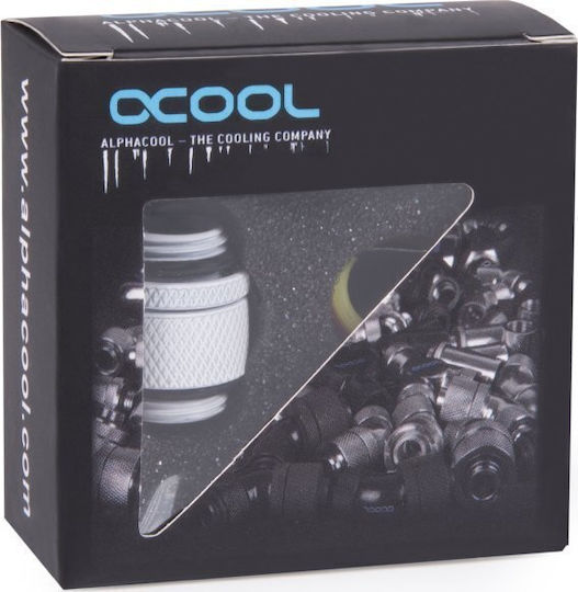 Alphacool Fittings Eiszapfen double nippel rotatable G1/4 outer thread to G1/4 outer thread Λευκό 17489 - Image 5