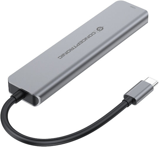 Conceptronic USB-C Docking Station με HDMI 4K PD Γκρι (DONN33G) - Image 3