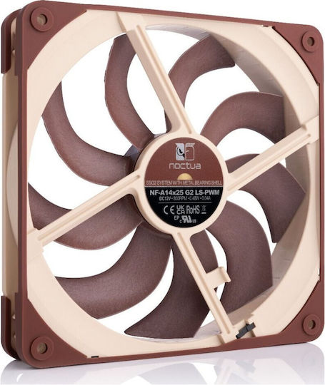 Noctua NF-A14x25 G2 LS-PWM Case Fan 140mm με Σύνδεση 4-Pin Καφέ - Image 3