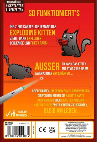 Επιτραπέζιο Παιχνίδι Exploding Kittens για 2 Παίκτες 7+ Ετών EXKD0019 Asmodee - Image 5