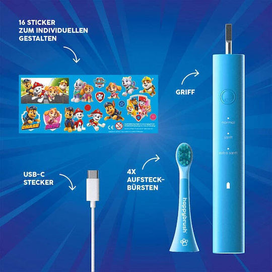 Happy Brush Ηλεκτρική Οδοντόβουρτσα για 3+ Χρονών Γαλάζιο - Image 3
