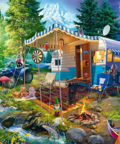 Alternative view of Caravanning In The Mountains Puzzle 2D 1000pcs