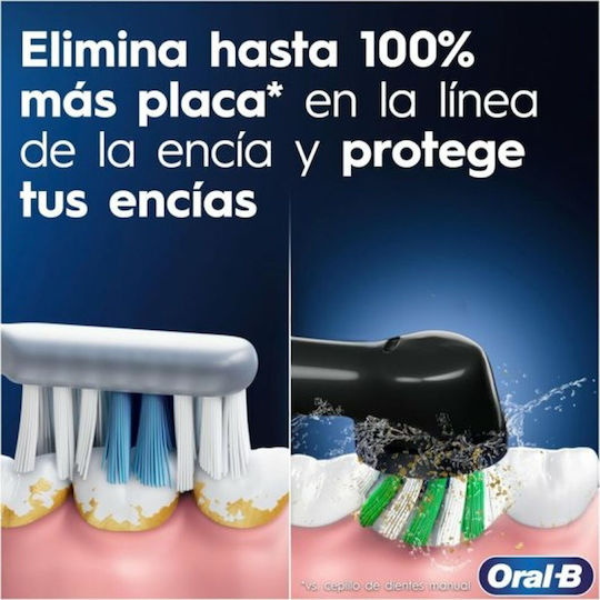 Oral-B Pro 1 Series Ηλεκτρική Οδοντόβουρτσα με Αισθητήρα Πίεσης Μαύρη - Image 4