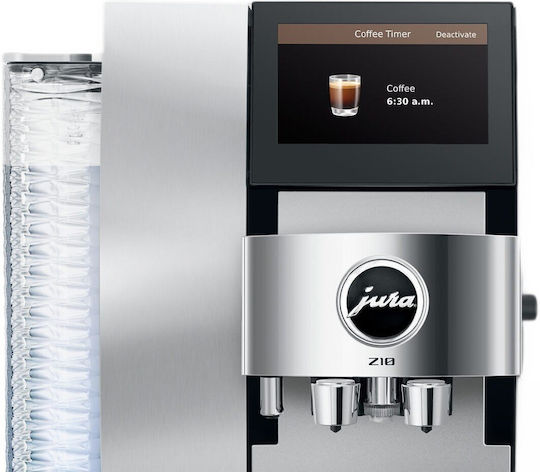 Jura Z10 Αυτόματη Μηχανή Espresso Εντοιχιζόμενη 1450W Πίεσης 15bar για Cappuccino με Μύλο και Wi-Fi Ασημί - Image 2