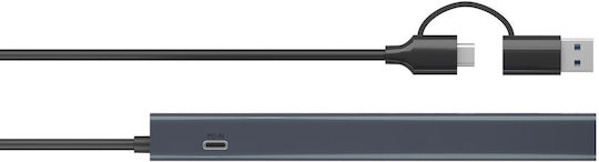 Icy Box USB 3.2 Hub 11 Θυρών με σύνδεση USB-A Γκρι IB-HUB1742CR-C2PD - Image 6