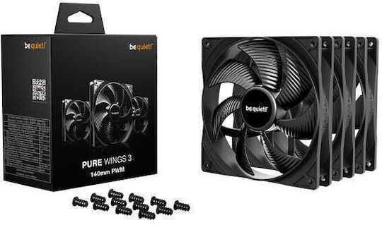 Be Quiet Pure Wings 3 Case Fan 140mm με Σύνδεση 4-Pin PWM 3τμχ