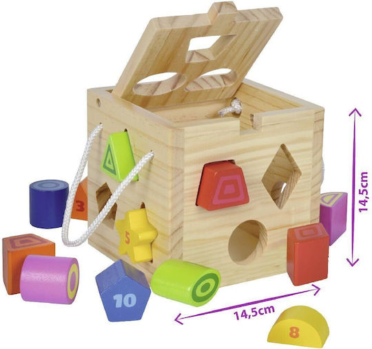 Simba Παιχνίδι Ταξινόμησης Σχημάτων Eichhorn Cube Shapes Game Set από Ξύλο για 12+ Μηνών 100002092 - Image 3
