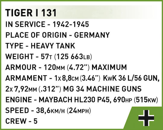 Cobi Τουβλάκια Tiger I 131 για 6+ Ετών 144τμχ - Image 8
