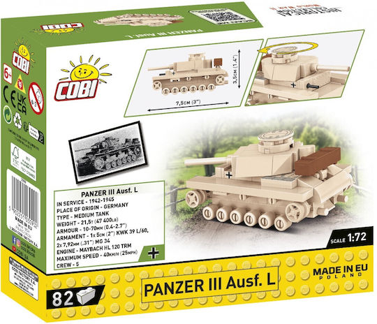 Cobi Τουβλάκια Panzer III Ausf.L για 6+ Ετών 82τμχ - Image 3