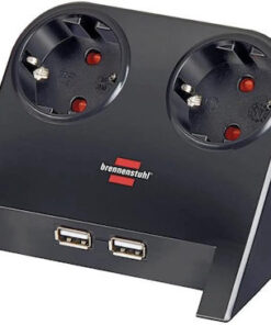 Brennenstuhl Πολύπριζο 2 Θέσεων με 2 USB-A και Καλώδιο 1.8m 1153500222