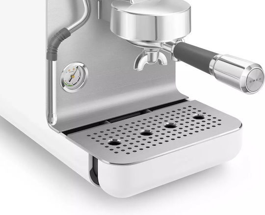Smeg Μηχανή Espresso 1700W Πίεσης 15bar για Cappuccino Λευκή EMC02WHMEU - Image 3