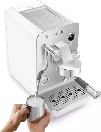 Smeg Μηχανή Espresso 1700W Πίεσης 15bar για Cappuccino Λευκή EMC02WHMEU - Image 7