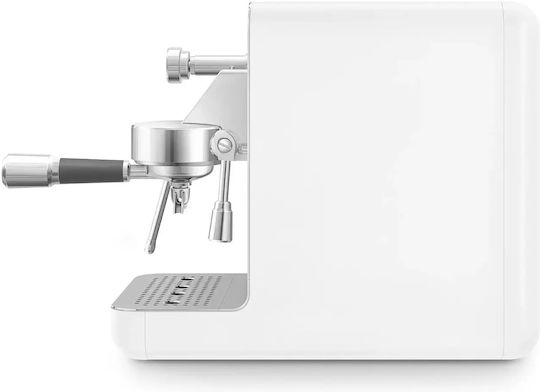 Smeg Μηχανή Espresso 1700W Πίεσης 15bar για Cappuccino Λευκή EMC02WHMEU - Image 8