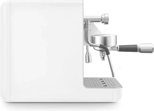 Smeg Μηχανή Espresso 1700W Πίεσης 15bar για Cappuccino Λευκή EMC02WHMEU - Image 9