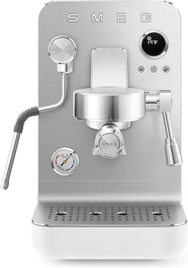 Smeg Μηχανή Espresso 1700W Πίεσης 15bar για Cappuccino Λευκή EMC02WHMEU - Image 11