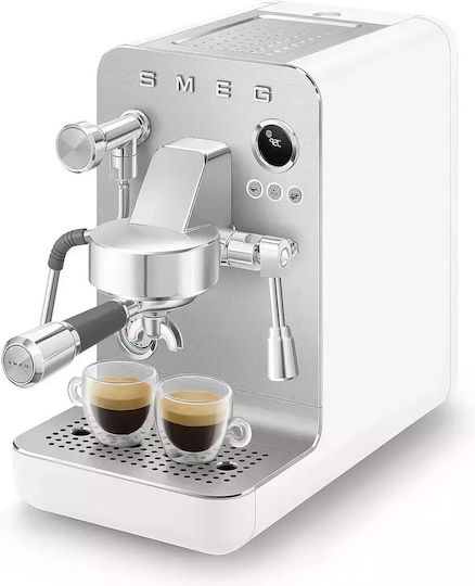 Smeg Μηχανή Espresso 1700W Πίεσης 15bar για Cappuccino Λευκή EMC02WHMEU - Image 12