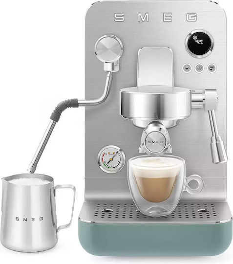 Smeg Μηχανή Espresso 1700W Πίεσης 15bar για Cappuccino Ασημί EMC02EGMEU - Image 6