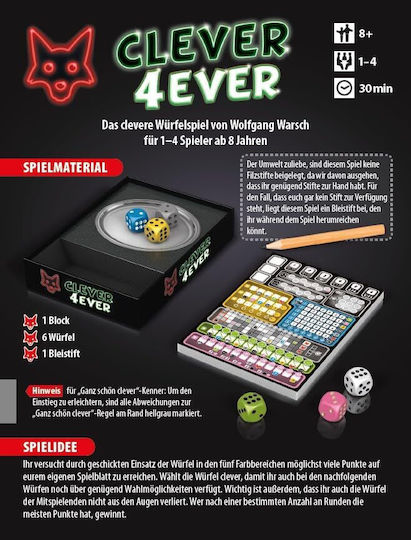 Επιτραπέζιο Παιχνίδι Clever 4ever για 1-4 Παίκτες 14+ Ετών 49424 (GER) Schmidt Spiele - Image 3