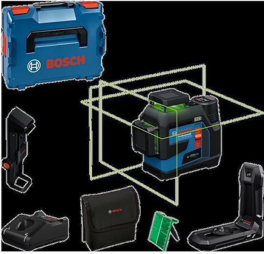 Bosch GLL 12V-100-33 CG Γραμμικό Αλφάδι Laser Πράσινης Δέσμης με Εύρος Εργασίας 100m