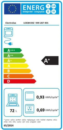 Electrolux LOE8H39Z Φούρνος άνω Πάγκου 72lt Π59.4εκ. Μαύρος - Image 5