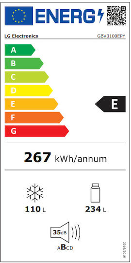 LG Ψυγειοκαταψύκτης 688lt NoFrost Υ186xΠ59.5xΒ68.2εκ. Ασημί GBV3100EPY - Image 2