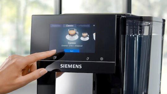 Siemens Eq700 Αυτόματη Μηχανή Espresso Εντοιχιζόμενη 1500W Πίεσης 19bar για Cappuccino με Μύλο Άλεσης Μαύρη - Image 2