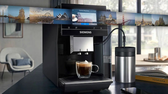 Siemens Eq700 Αυτόματη Μηχανή Espresso Εντοιχιζόμενη 1500W Πίεσης 19bar για Cappuccino με Μύλο Άλεσης Μαύρη - Image 4