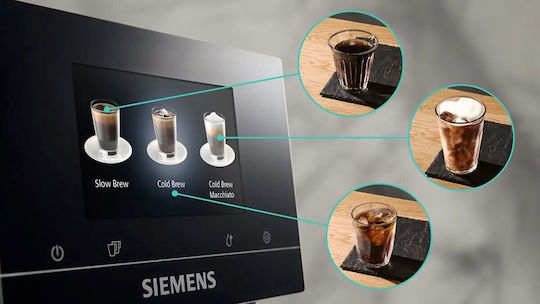 Siemens Eq700 Αυτόματη Μηχανή Espresso Εντοιχιζόμενη 1500W Πίεσης 19bar για Cappuccino με Μύλο Άλεσης Μαύρη - Image 12