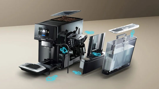 Siemens Eq700 Αυτόματη Μηχανή Espresso Εντοιχιζόμενη 1500W Πίεσης 19bar για Cappuccino με Μύλο Άλεσης Μαύρη - Image 15