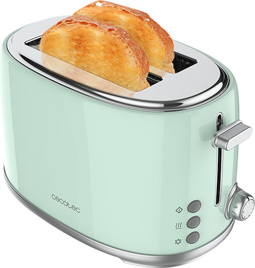 Cecotec Toast&Taste 1000 Retro Double 03230 Φρυγανιέρα 2 Θέσεων 980W Τιρκουάζ - Image 2