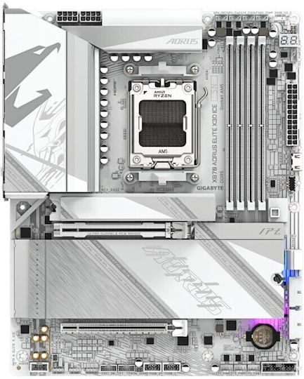 Gigabyte X870 Aorus Elite X3D Ice Motherboard ATX με AMD AM5 Socket - Image 3
