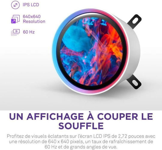 NZXT Kraken Elite 240 (v2) Υδρόψυξη Επεξεργαστή Διπλού Ανεμιστήρα 120mm για Socket AM4/AM5/1700/1200/115x με RGB Φωτισμό Λευκή - Image 6