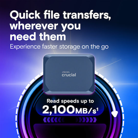 Crucial X10 USB 3.2 Εξωτερικός SSD 4TB 2.5" Μπλε - Image 9