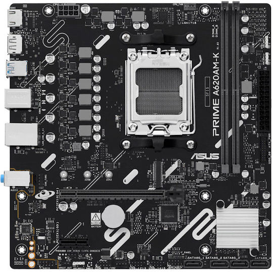 Asus Prime A620AM-K Motherboard Micro ATX με AMD AM5 Socket 90MB1GX0-M0EAY0 - Image 4