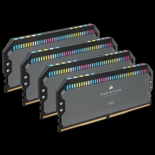 Corsair Dominator Platinum RGB DDR5 64GB RAM με 4x16GB Modules και Ταχύτητα 6200 για Desktop CMT64GX5M4B6200C32 - Image 4