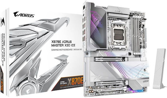 Gigabyte X870E AORUS MASTER X3D ICE Motherboard ATX με AMD AM5 Socket - Image 2