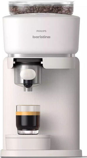 Philips Baristina Αυτόματη Μηχανή Espresso 1500W Πίεσης 16bar με Μύλο Άλεσης Λευκή - Image 3
