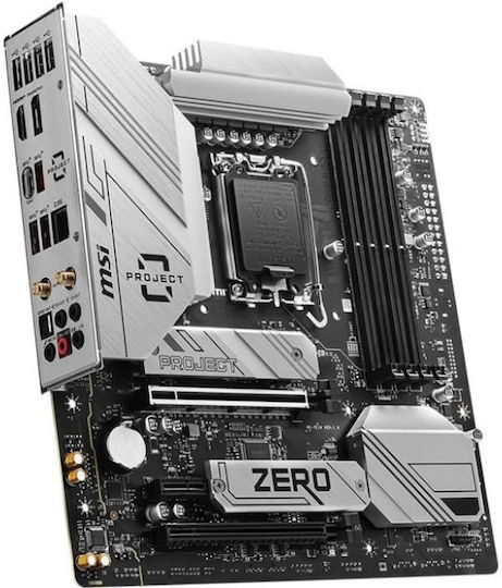 MSI B760M Project Zero Wi-Fi Motherboard Micro ATX με Intel 1700 Socket 7E14-001R - Image 6