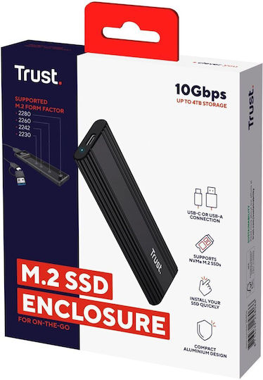 Trust Θήκη για Σκληρό Δίσκο M.2 SATA III με σύνδεση USB 3.2 Type-C 25806 - Image 2