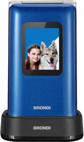 Brondi Amico Prezioso Dual SIM Κινητό με Μεγάλα Κουμπιά Μπλε