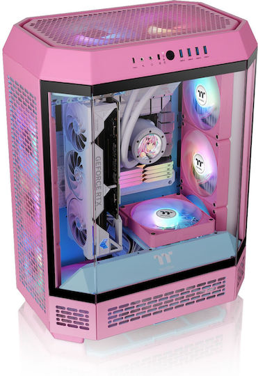 Thermaltake The Tower 600 Gaming Midi Tower Κουτί Υπολογιστή με Πλαϊνό Παράθυρο Bubble Pink - Image 16