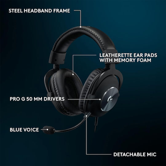Logitech G Pro X SE Over Ear Gaming Headset με σύνδεση 3.5mm / USB - Image 4