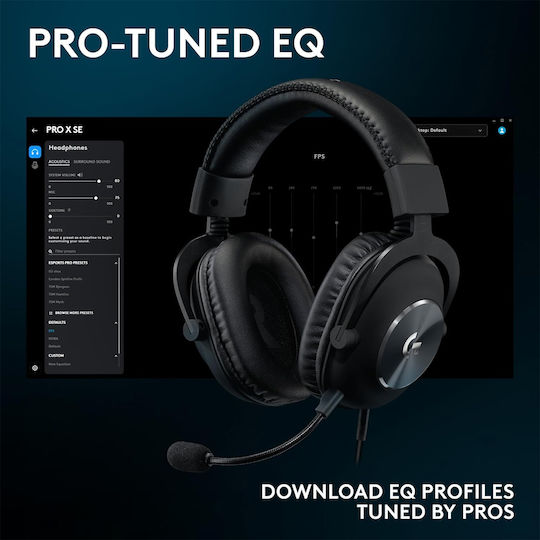 Logitech G Pro X SE Over Ear Gaming Headset με σύνδεση 3.5mm / USB - Image 5