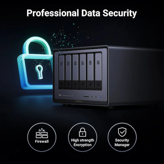 Ugreen DXP6800 Pro NAS Tower με 6 θέσεις για M.2 και 2 θύρες Ethernet - Image 4