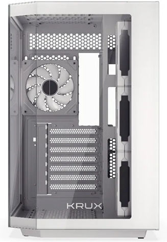 Krux Empero Gaming Midi Tower Κουτί Υπολογιστή με Πλαϊνό Παράθυρο και ARGB Φωτισμό Λευκό - Image 3